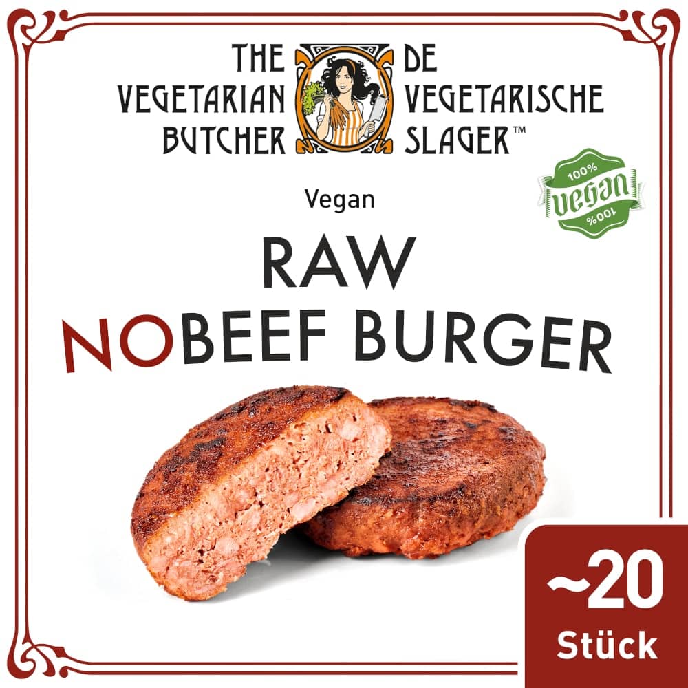 Raw NoBeef Burger- The Vegetarian Butcher