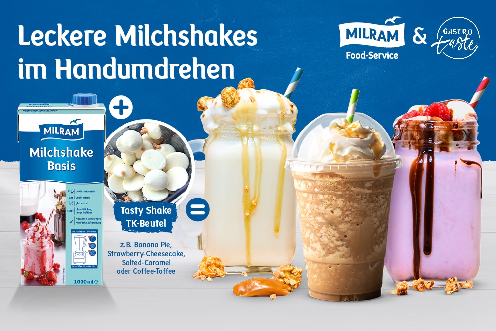 Milchshakes von MILRAM und Gastrotaste