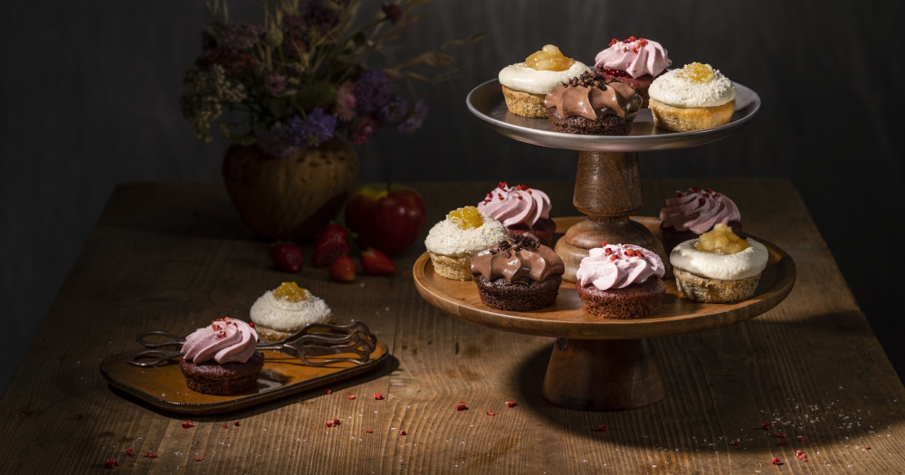 Vier Vegane Cupcakes - Pfalzgraf