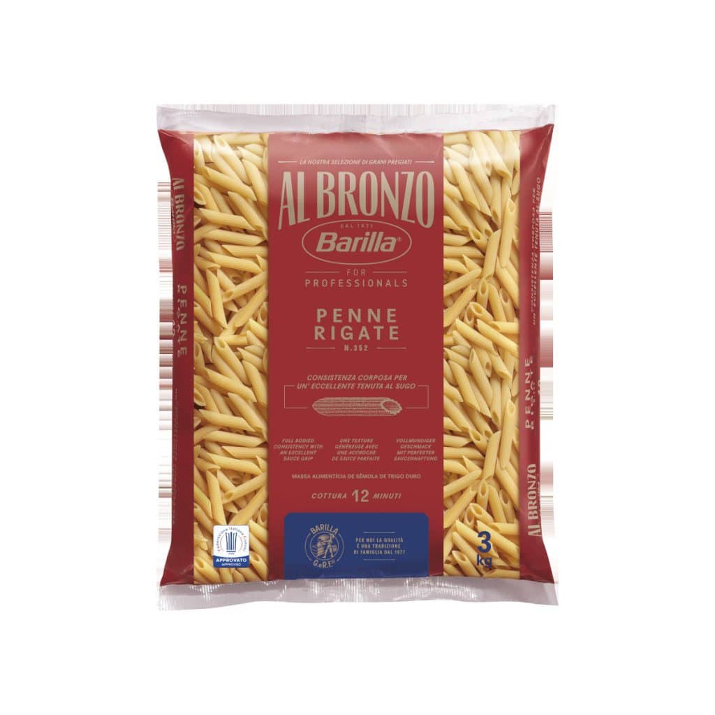 Barilla Al Bronzo Penne Rigate Packshot