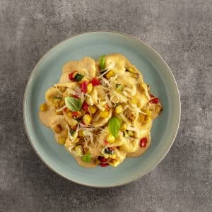 Bürger Tortellini in Tomaten-Rahmsauce